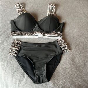 Stylish Black Women's Swimwear Set